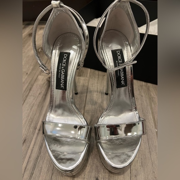Dolce & Gabbana Shoes - Dolce & Gabbana women silver heels. Only worn a few times. Retail $995.